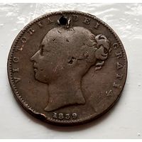 Остров Мэн 1/2 пенни, 1839  2-2-19