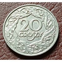 Польша 20 грошей, 1923   Никель    ( 1-7-7 )