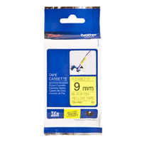 Лента Brother TZE-FX621   (9 мм, черный на желтом)