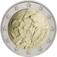 2 Евро Финляндия 2022 35 лет программы Erasmus Эразмус UNC из ролла