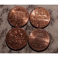 1 цент 2009 D сет 4 шт. США ЮБИЛЕЙКА