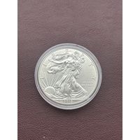 США 1 доллар 2015 года. UNC "Американский серебряный орёл. Шагающая свобода"