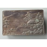 Визитница шкатулка довоенная Япония шпиатр