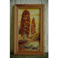 Картина из янтаря  ( 13,5 х 22,5 см )
