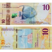 Кюрасао и Синт-Мартен 10 гульденов 2025 год  UNC  НОВИНКА