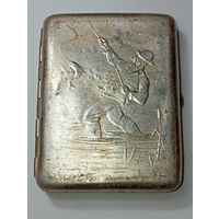 Портсигар Рыбак  СССР