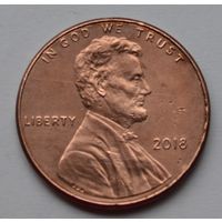 США, 1 цент  2018 г.