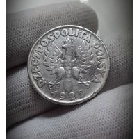 2 злотых 1925. Жница. Без точки после даты. R