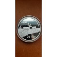 20 ECU 1998г. Финляндия. Карибу