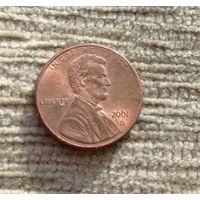 Werty71 США 1 цент 2001 D