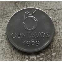 Бразилия 5 сентаво 1969 - UNC!