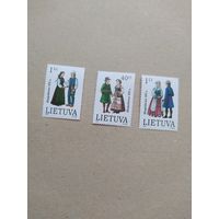 Литва серия марок 1996 г. Национальные костюмы