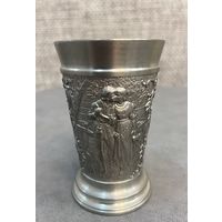 Оловянная рюмка BMF Германия. Высота 6.7 см. 50 мл