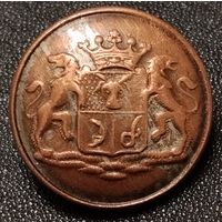 Пуговица Ливрейная. Герб дворянского рода  - Времевых.