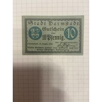 10 пфенингов (нотгельды) г. Германия.-1412