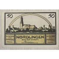 Пфенниги Нотгельд Нёрдлинген, 50 пфеннигов, 1921 год Веймарская республика.