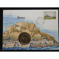 Джерси 10 пенсов 1988 г конверт первого дня КПД