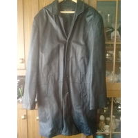 Плащ мужской кожаный б/у.