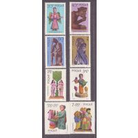 Искусство. Народное творчество. Скульптура. 1969. Польша. Полная серия 8 марок. ** (МА