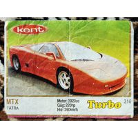 Вкладыш Turbo (Турбо) 5 серия (261-330, Yellow, золотая толстая рамка), номер 316, MTX Tatra. Возможен небольшой торг.