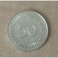 Монета Германия (ФРГ) 50 пфеннигов 1972 F
