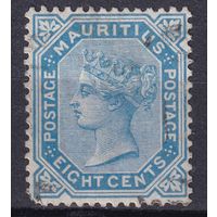 9.BrKM. Великобритания. Колонии. Маврикий. Виктория. Стандарт. 8C. 1879 г. Mi.#54.