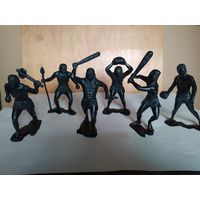 Солдатики СССР от ДЗИ. НЕАНДЕРТАЛЬЦЫ (большие около 15 см.). Полный набор 6 шт.!