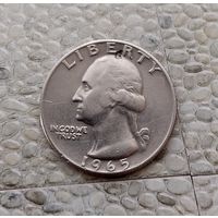 1/4 доллара (квотер) 1965 года США.