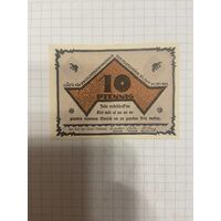 10 пфенингов (нотгельды) г. Германия.-1412