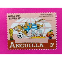 Ангуилла. Футбол. ( 1 марка ) 1982 года. 2-12.