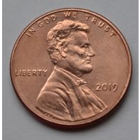США, 1 цент  2019 г.