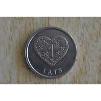 Латвия 1 лат 2011 с 1 руб