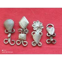 Серебро,старые кафтанные застёжки