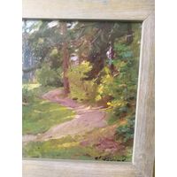 Гринюк И.А.1915 г.р.член союза художников СССР "Лесная прохлада" 1964 год