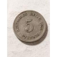 Германия 5 пфенинг 1906 А