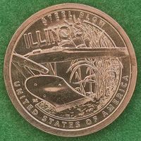 США 1 доллар 2024 года. Инновации. Иллинойс Стальной плуг.