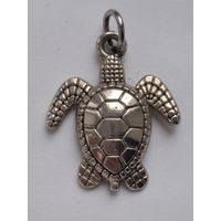 Брошь. Черепашка. Подвеска. Металл