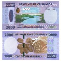 Руанда 2000 франков 2024 год UNC