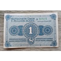 Werty71 Германия 1 миллион марок 1923 Ганновер Hannover банкнота Гроссгельд
