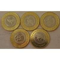 Казахстан Набор 5 монет 100 тенге 2025 год "Животный мир Казахстана"
