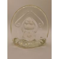 Собака в будке. Пресс-папье. Неман стекло.