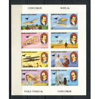 Экваториальная Гвинея - 1979 - Авиация - сцепка - 8 марок. MNH.  (Лот 59JC)-TG3P60