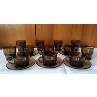 Чашки, блюдца, стаканы, VERECO, FRANCE (комплект)