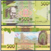Гвинея, 500 франков 2022 г., P-W52, UNC
