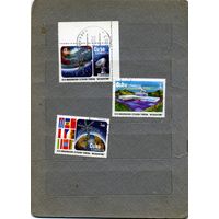 КУБА, 1974,  КОСМОС , 3м, гашен по 25 коп шт