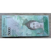 Werty71 Венесуэла 5000 боливаров 2017 UNC банкнота