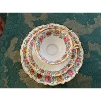 Чайная тройка Цветы Германия винтаж