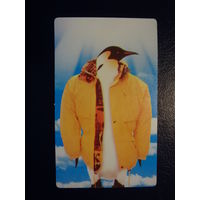 Календарик 1997 г.  Пингвин, куртка.