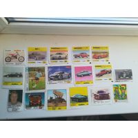 Наклейки от жвачек. С рубля.