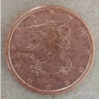 Финляндия1 евроцент, 2004 г., KM# 98